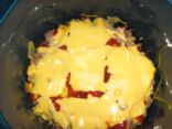 Super Easy Crock Pot Cheesburger Supper